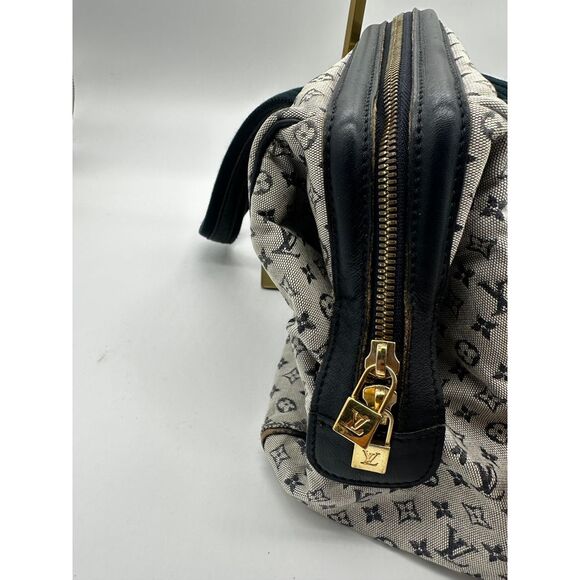 Louis Vuitton Navy Monogram Mini Lin Josephine GM Satchel - Picture 3 of 15